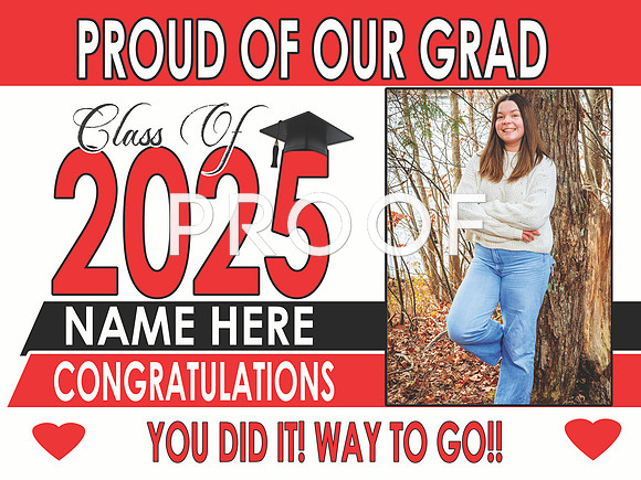 Grad Sign red