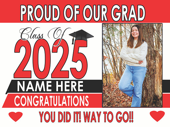 Grad Sign red